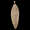 Pendant, Zinc Alloy Jewelry Findings, Leaf 10x34mm, Sold by Bag
