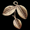 Pendant, Zinc Alloy Jewelry Findings, Leaf 24x27mm, Sold by Bag