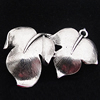 Pendant, Zinc Alloy Jewelry Findings, Leaf 29x20mm, Sold by Bag