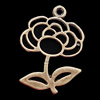 Pendant, Zinc Alloy Jewelry Findings, Flower 18x25mm, Sold by Bag