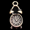 Pendant, Zinc Alloy Jewelry Findings, Clock 8x18mm, Sold by Bag