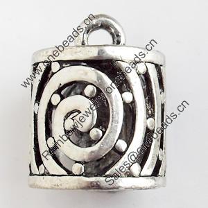 Hollow Bali Pendant Zinc Alloy Jewelry Findings, Lead-free, 17x22mm, Sold by Bag 