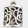 Hollow Bali Pendant Zinc Alloy Jewelry Findings, Lead-free, 14x19mm, Sold by Bag 