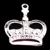 Pendant, Zinc Alloy Jewelry Findings, Crown 21x25mm, Sold by Bag
