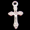 Pendant, Zinc Alloy Jewelry Findings, Cross 10x19mm, Sold by Bag