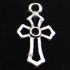 Pendant, Zinc Alloy Jewelry Findings, Cross 10x19mm, Sold by Bag