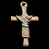 Pendant, Zinc Alloy Jewelry Findings, Cross 12x23mm, Sold by Bag
