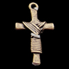 Pendant, Zinc Alloy Jewelry Findings, Cross 12x23mm, Sold by Bag