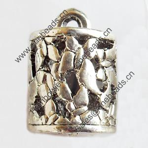 Hollow Bali Pendant Zinc Alloy Jewelry Findings, Lead-free, 11x16mm, Sold by Bag 