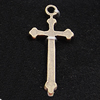 Pendant, Zinc Alloy Jewelry Findings, Cross 13x28mm, Sold by Bag