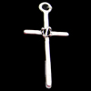 Pendant, Zinc Alloy Jewelry Findings, Cross 15x32mm, Sold by Bag