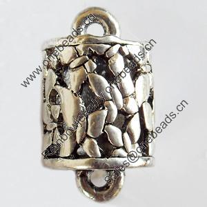 Hollow Bali Connector Zinc Alloy Jewelry Findings, Lead-free, 11x20mm, Sold by Bag 