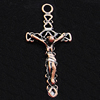 Pendant, Zinc Alloy Jewelry Findings, Cross 15x31mm, Sold by Bag