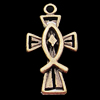 Pendant, Zinc Alloy Jewelry Findings, Cross 14x25mm, Sold by Bag