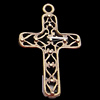 Pendant, Zinc Alloy Jewelry Findings, Cross 18x28mm, Sold by Bag