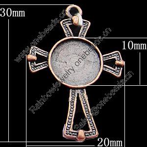 Zinc Alloy Cabochon Settings, Outside diameter:20x30mm, Interior diameter:10mm, Sold by Bag