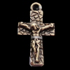 Pendant, Zinc Alloy Jewelry Findings, Cross 10x20mm, Sold by Bag