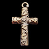 Pendant, Zinc Alloy Jewelry Findings, Cross 13x24mm, Sold by Bag