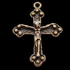 Pendant, Zinc Alloy Jewelry Findings, Cross 20x28mm, Sold by Bag