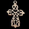 Pendant, Zinc Alloy Jewelry Findings, Cross 12x32mm, Sold by Bag