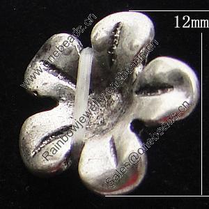 Pendant, Zinc Alloy Jewelry Findings, Flower 12mm, Sold by Bag