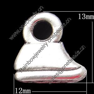 Bails, Zinc Alloy Jewelry Findings Lead-free, 12x13mm, Sold by Bag