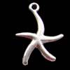 Pendant, Zinc Alloy Jewelry Findings, Star 16x22mm, Sold by Bag