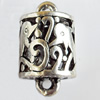 Hollow Bali Connector Zinc Alloy Jewelry Findings, Lead-free, 14x23mm, Sold by Bag 
