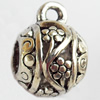 Hollow Bali Connector Zinc Alloy Jewelry Findings, Lead-free, 9x14mm Hole:2mm, Sold by Bag 