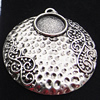 Zinc Alloy Cabochon Settings, Outside diameter:32x36mm, Interior diameter:10mm, Sold by Bag