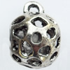 Hollow Bali Connector Zinc Alloy Jewelry Findings, Lead-free, 13x19mm Hole:2.5mm, Sold by Bag 