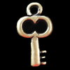 Pendant, Zinc Alloy Jewelry Findings, Key 8x15mm, Sold by Bag