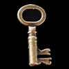 Pendant, Zinc Alloy Jewelry Findings, Key 12x24mm, Sold by Bag