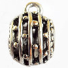 Hollow Bali Connector Zinc Alloy Jewelry Findings, Lead-free, 13x19mm Hole:2.5mm, Sold by Bag 