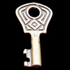 Pendant, Zinc Alloy Jewelry Findings, Key 18x33mm, Sold by Bag