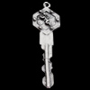 Pendant, Zinc Alloy Jewelry Findings, Key 23x73mm, Sold by Bag