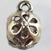 Hollow Bali Connector Zinc Alloy Jewelry Findings, Lead-free, 9x14mm Hole:2mm, Sold by Bag 