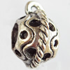 Hollow Bali Connector Zinc Alloy Jewelry Findings, Lead-free, 9x14mm Hole:2mm, Sold by Bag 