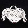 Pendant, Zinc Alloy Jewelry Findings, 23x19mm, Sold by Bag