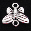 Connectors Zinc Alloy Jewelry Findings, Butterfly 13x13mm, Sold by Bag