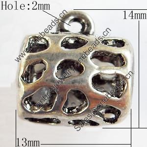 Hollow Bali Connector Zinc Alloy Jewelry Findings, Lead-free, 13x14mm Hole:2mm, Sold by Bag 