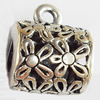 Hollow Bali Connector Zinc Alloy Jewelry Findings, Lead-free, 15x18mm Hole:2.5mm, Sold by Bag 