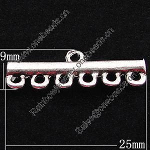Connectors Zinc Alloy Jewelry Findings, 25x9mm, Sold by Bag