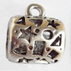 Hollow Bali Connector Zinc Alloy Jewelry Findings, Lead-free, 15x18mm Hole:2.5mm, Sold by Bag 