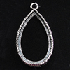 Zinc Alloy Cabochon Settings, 17x32mm, Sold by Bag