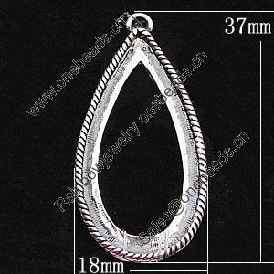 Zinc Alloy Cabochon Settings, 18x37mm, Sold by Bag