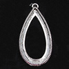 Zinc Alloy Cabochon Settings, 18x37mm, Sold by Bag