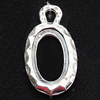 Zinc Alloy Cabochon Settings, 28x15mm, Sold by Bag