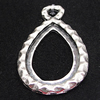 Zinc Alloy Cabochon Settings, 20x37mm, Sold by Bag