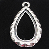 Zinc Alloy Cabochon Settings, 23x45mm, Sold by Bag